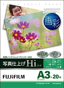 FUJIFILM 写真用紙 画彩 絹目調 厚手 A3 20枚 WPA320HIC