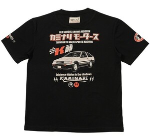 カミナリモータース/AE-86レビン/Tシャツ/ブラック/M/KMT-238/エフ商会/テッドマン