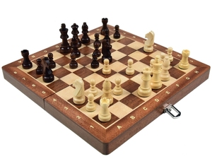 木製 チェスセット トーナメント No.3 ポーランド製 30cm×30cm Tournament No.3 folding chess set 数量限定販売