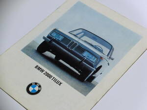 レア/入手困難/カタログ/BMW 2000TILUX/2000TI/ノイエ//BMW AG/1968年9月/Printed Western Germany/検E12/ババリアン/2800