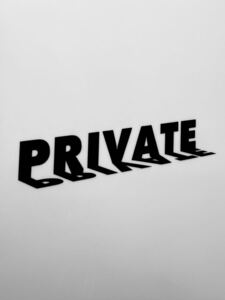 318. 【送料無料】PRIVATE カッティングステッカー プライベート ステッカー【新品】