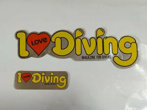 ステッカー スキューバダイビング I LOVE Diving 未使用品 訳あり