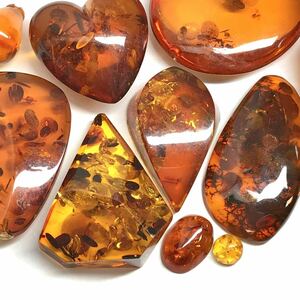 (天然本琥珀おまとめ200.5ct)o 40.1g ルース 裸石 宝石 ジュエリー jewelry アンバー amber こはく コハク i②