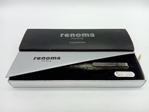 【箱付き】renoma レノマ 万年筆 F カートリッジ式 グレーマーブル軸 REF100N 日本製