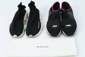 【2点】BALENCIAGA バレンシアガ スニーカー 靴 シューズ レディース ブラック系 ピンク系 サイズ35 4233-K①