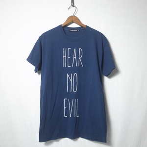 UNDERCOVER アンダーカバー HEAR NO EVIL Tシャツ M ネイビー / ブランド古着 アーカイブ メッセージT