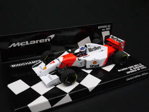 1:43 Minichamps マクラーレン MP4/8 日本GP マルボロ仕様 1993 鈴鹿 M.ハッキネン Hakkinen #7 McLaren Marlboro
