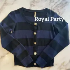 Royal Party ロイヤルパーティ　ビジューボタン付きカーディガン着画あり