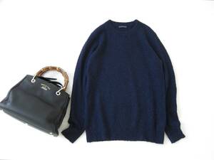 ☆ジャーナルスタンダード☆ニット☆長袖☆NAVY☆F☆アクリル混☆クルーネック☆薄手☆モヘア混☆journal standard