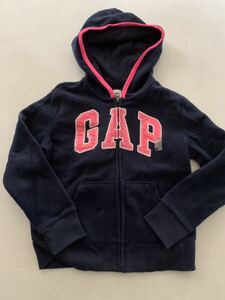 ★ＧＡＰ★新品★ロゴパーカー★１６０★フリース★紺★ネイビー★ギャップ★正規店★ジップアップ★人気のタイプ21★2-1