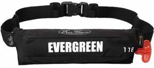 エバーグリーン★EVERGREEN★E.G.ライフベルトミニ★腰巻型自動膨脹式救命胴衣★#EGブラック★ライフジャケット