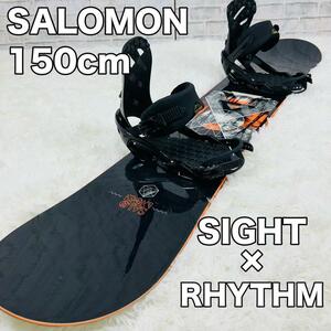 スノーボード ビンディング SALOMON SIGHT RHYTHM 150cm スノーボード 板 2点セット サロモン サイト リズム