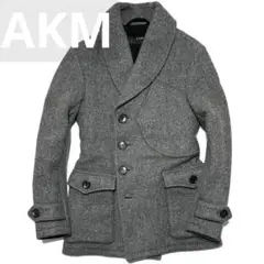 定価10万 AKM double melton shawl Pコート S ダウン