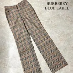 Burberrys BLUE LABEL ノバチェック ロング ストレートパンツ