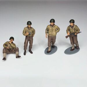 完成品 第二次世界大戦　陸軍　人形　1/35 アーミー　ソルジャー　4体セット　プラモデル　模型　米軍　米陸軍　ミリタリー　プラモデル　