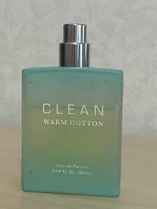 CLEAN クリーン WARM COTTON ウォームコットン 60mL 香水　定形外発送350円　オードパルファム EDP 残量たっぷり　キャップなし
