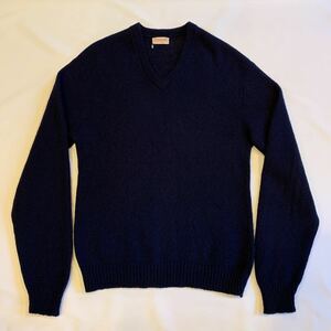 60s Cornwall NAVY WOOL SWEATER KNIT ヴィンテージ ビンテージ ネイビー ウールセーター ニットセーター アメトラ TRAD 50s 送料無料