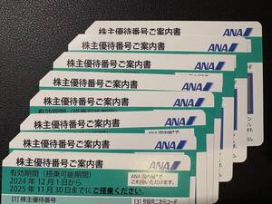 ANA 株主優待券 8枚セット 送料無料 有効期限 2025年11月30日まで