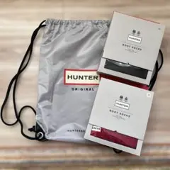 HUNTER BOOT SOCKS ブーツソックス M 2個セット専用ケース付