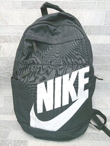 ◇ Θ NIKE ナイキ ロゴ プリント デイパック リュック ブラック レディース メンズ P