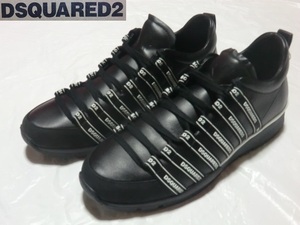 ★新品! DSQUARED2 リッチでお洒落!!存在感抜群☆SNM0037 都会派オトナの今ドキ!!格上げ☆足元を彩る♪秀逸ロゴラインスニーカー27㎝＜42＞