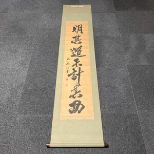 【模写】掛軸 大槻弘 紙本 書 箱無 同梱可能 No.3831