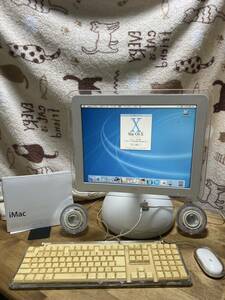 【起動確認済　現状】Apple iMac G4 M6498 純正キーボード、マウス付属あり　音楽cd再生ok 動作良好　ワンオーナー！動作良好！