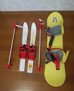 スキーボード 90cm スキー 60cm 子供用 パンダ プーさん 中古