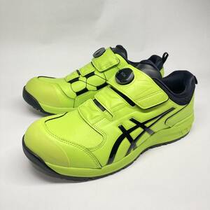 即決!未使用! asics 安全靴 WINJOB CP307 26.5cm ネオンライム×ブラック BOA 1273A028 / アシックス ボア