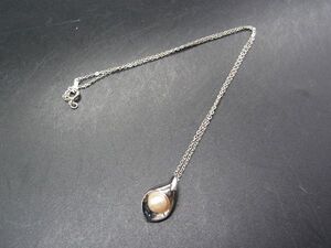 ■美品■ TASAKI タサキ 本真珠 パール約5mm SV925 ネックレス ペンダント アクセサリー レディース シルバー系×ホワイト系 DF1492