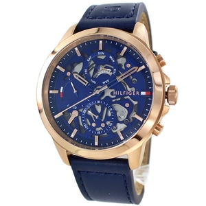 トミーヒルフィガー 腕時計 メンズ シンプル 青文字盤 かっこいい腕時計 プレゼント 誕生日プレゼント 父の日