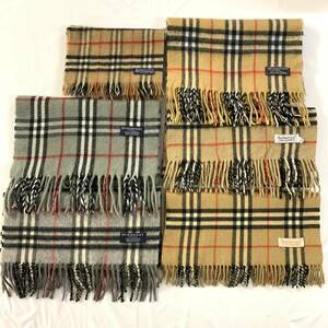 ☆6点おまとめ 訳あり Burberrys BURBERRY LONDON バーバリー カシミヤ ウール ノバチェック マフラー ストール【送料一律/同梱可能】棚