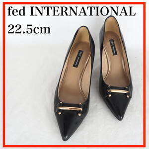 MK8358*fed INTERNATIONAL*フェドインターナショナル*レディースパンプス*22.5cm*黒