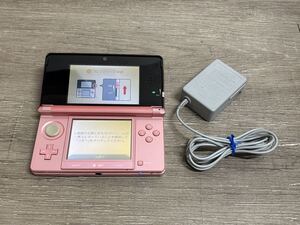 ☆ 3DS ☆ ニンテンドー3DS ミスティピンク 動作品 本体 タッチペン アダプター 付属 Nintendo 3DS DS 任天堂 2015