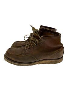 RED WING◆レースアップブーツ・6インチクラシックモックトゥ/UK9/BRW/レザー