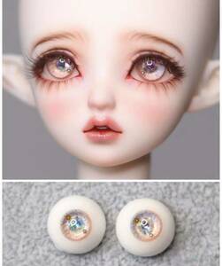 レジン アイ bjd ドール 18mm 人形 SD MSD オレンジ