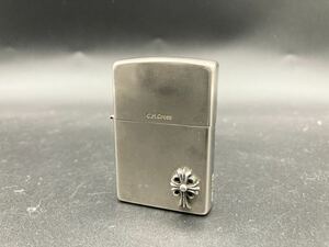 1円〜　ZIPPO ジッポ ジッポー オイルライター ライター 喫煙具 Zippo 喫煙グッズ ジッポー クロスメタル貼り ヴィンテージzippo クロス