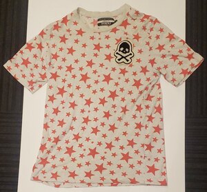 ハイドロゲン　BRONZAJI スター柄　スカルワッペン Tシャツ