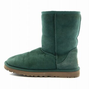 アグ UGG クラシック ショート Classic Short II ムートンブーツ スエード 24.0cm 緑 グリーン N5825 /AQ ■GY18 レディース