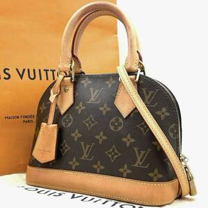 《美品/現行》定価27万 RFID搭載 LOUIS VUITTON ルイヴィトン モノグラム アルマBB 2WAY ハンドバッグ ショルダーバッグ レザー PVC