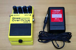 Roland (BOSS) 製 エフェクター Bass OverDrive ODB-3 ACアダプター付き 中古品