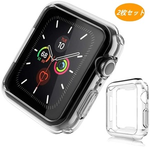 送料無料★Apple Watch (44mm 透明) 2枚【 Series SE/Series 6 / Series 5 / series 4】TPU 透明 クリア アップルウォッチ カバーケース