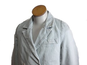 新品 ♪ ★ リーバイス Levis Made & Craft テーラードジャケット ダブル Wブレザー 水色 ブルー デニム地 表記サイズXS ★ 23101