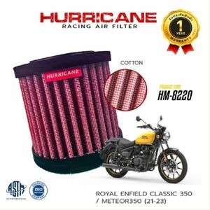 Meteor 350 ハリケーン パワーエアークリーナー メテオ350 HM-8220 コットン パワーフィルター 吸気系カスタム HURRICANE POWER FILTER