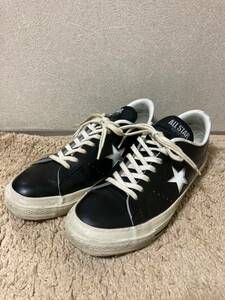 初期 日本製 コンバース ワンスター レザー ブラック 黒 US8(26.5センチ) CONVERSE ONE STAR