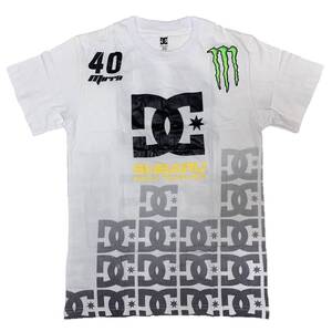 DC SHOE Dave Mirra 40 S.R.T.USA Team モンスターエナジー MONSTER ENERGY SUBARUスポンサードTシャツ(ホワイト) (S)[並行輸入品]