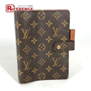 LOUIS VUITTON ルイヴィトン R20105 アジェンダ MM システム手帳 ステーショナリー モノグラム 手帳カバー ブラウン ユニセックス【中古】