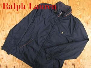 ★ラルフローレン RalphLauren★メンズ ワンポイントポニー 裏起毛 ジップジャケット ネイビー★R61124002A