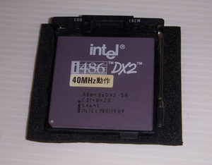 【中古】CPU Intel A80486DX2-50 I486DX2 50MHz【PC-9801BAより取り外し／ソケット付き】