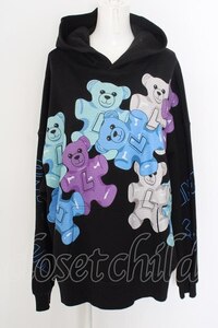 LAND by MILKBOY / GUMMIES HOODIE ブラック O-24-04-30-119-MB-TO-OW-ZT342